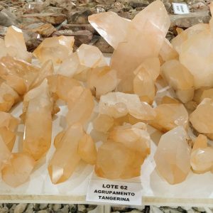 Tangerine Rock Crystal Clusters