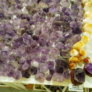Rough Amethyst and Citrine Points