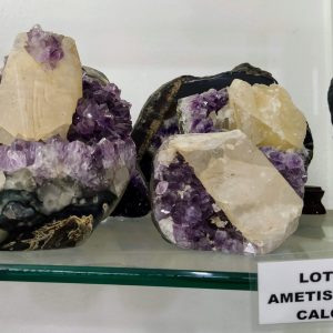 Amethyst with Calcite