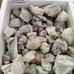 Pink Tourmaline on Crystal